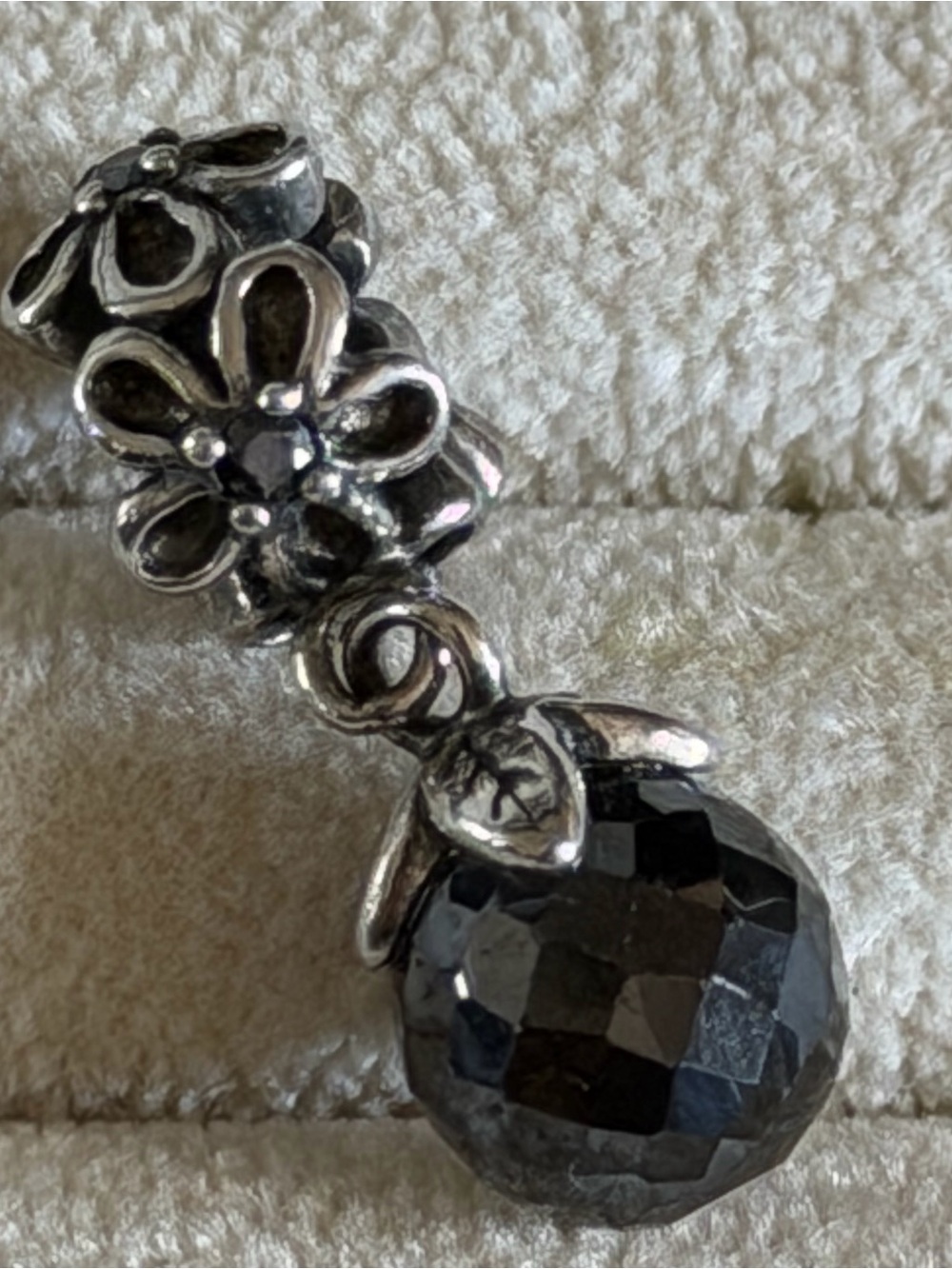 Retired Vintage Pandora Garden Odyssey Spinel & Crystal Charm 790858SPB